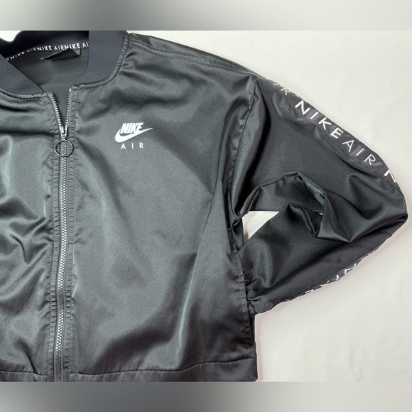 Nike Air Satin Track Crop Jacket Black Size Small - Picture 9 of 11